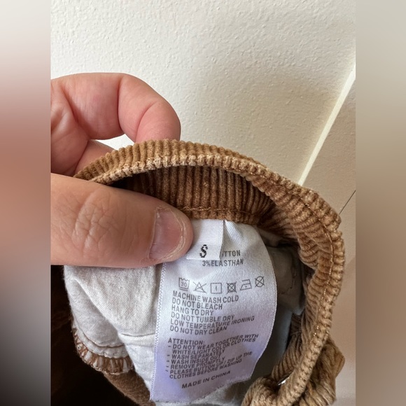 Brandy Melville Mini‎ Skirt Size Small Corduroy Brown Button Front A-line - Picture 7 of 9